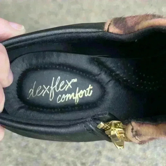 Dexflex Comfort Heels Women 6.5 Cheetah Print Zipper Closed Pumps - Picture 8 of 10